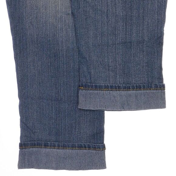 Vigoss Capri Jeans Juniors 7 Low Rise Distressed Cuffed Blue Denim Stretch 32x19 - Picture 6 of 12